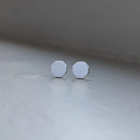 plain octagon studs