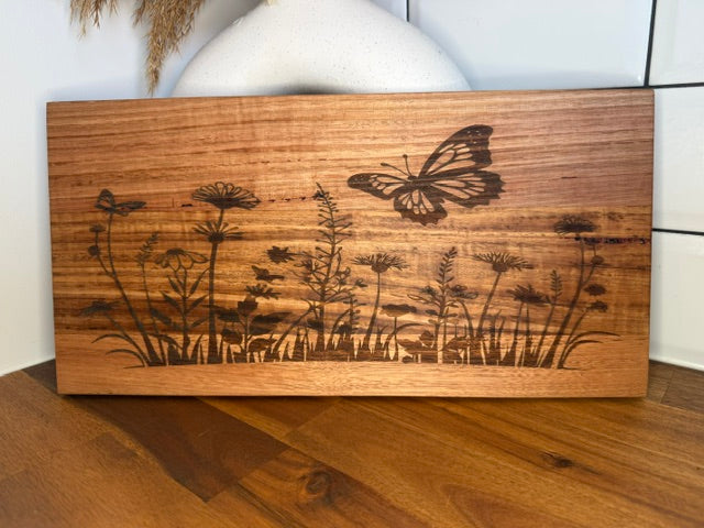 Laser-Engraved Timber Cheese Board
