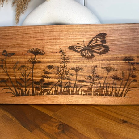 Laser-Engraved Timber Cheese Board