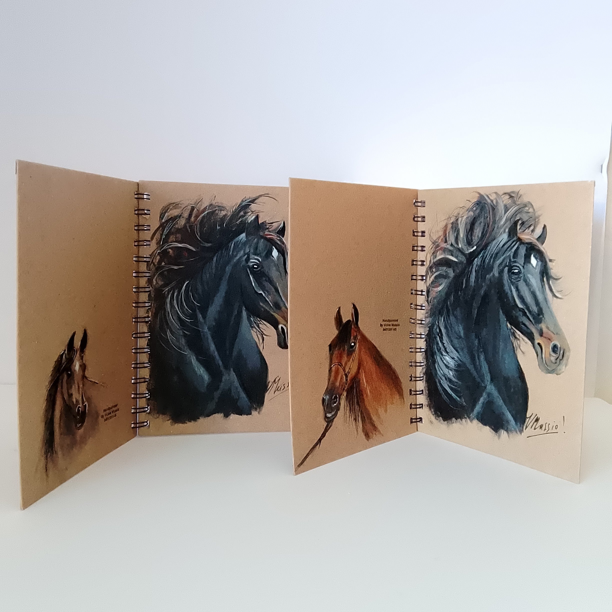 Black Brumby Handpainted Notebooks x 2