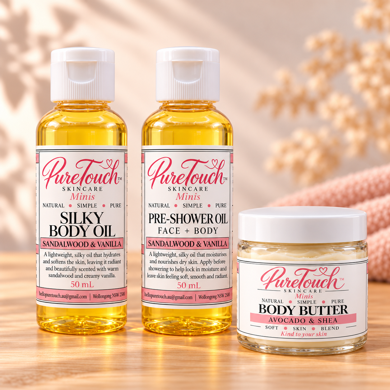 PureTouch Minis Gift Trio Sandalwood & Vanilla
