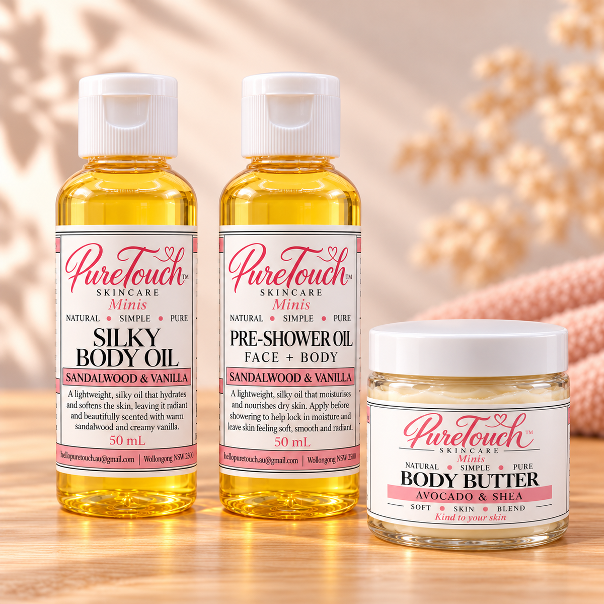PureTouch Minis Gift Trio Sandalwood & Vanilla