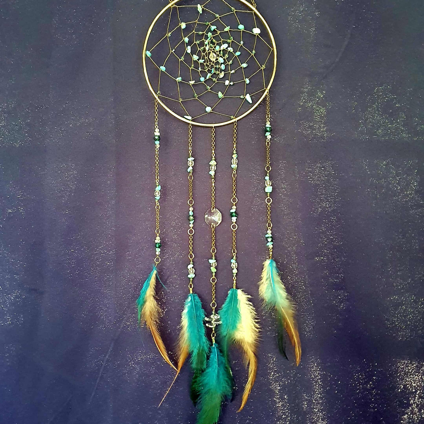 Turquoise Crystal Dream Catcher