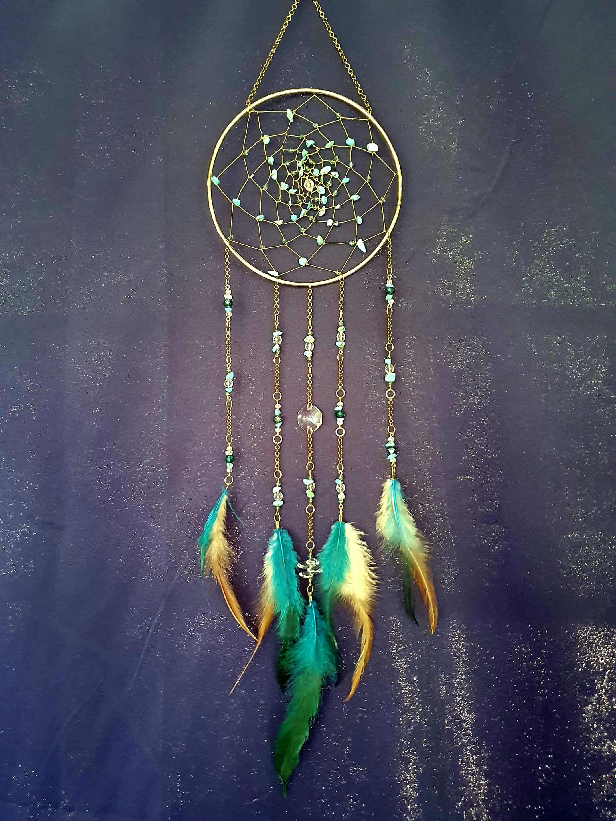 Turquoise Crystal Dream Catcher