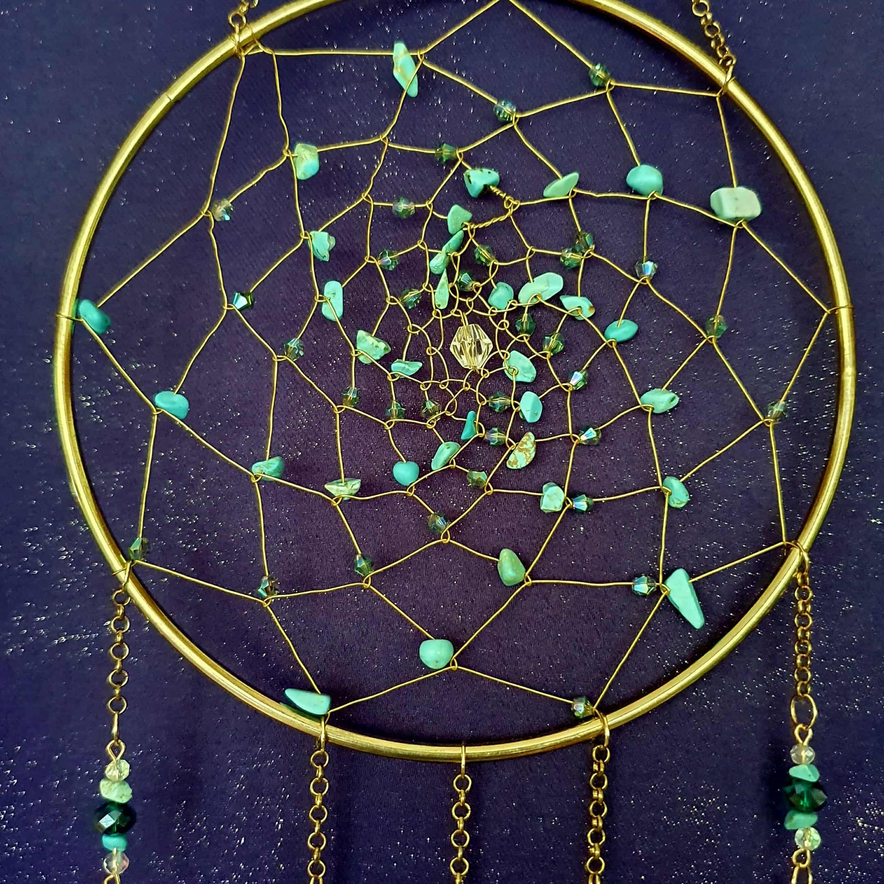 Turquoise Crystal Dream Catcher