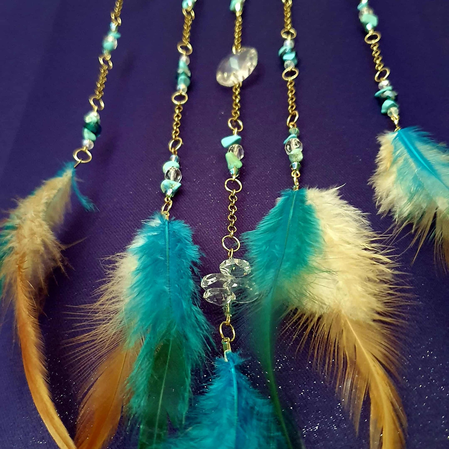 Turquoise Crystal Dream Catcher