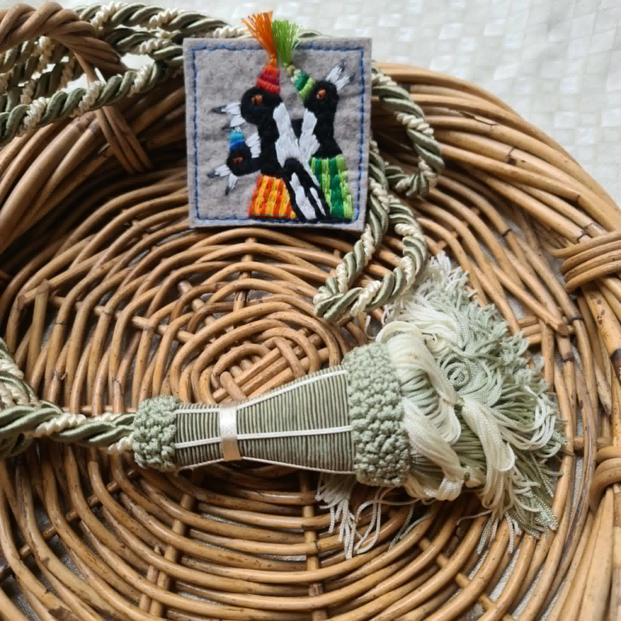 Magpie  Sisters Textile Wall Art