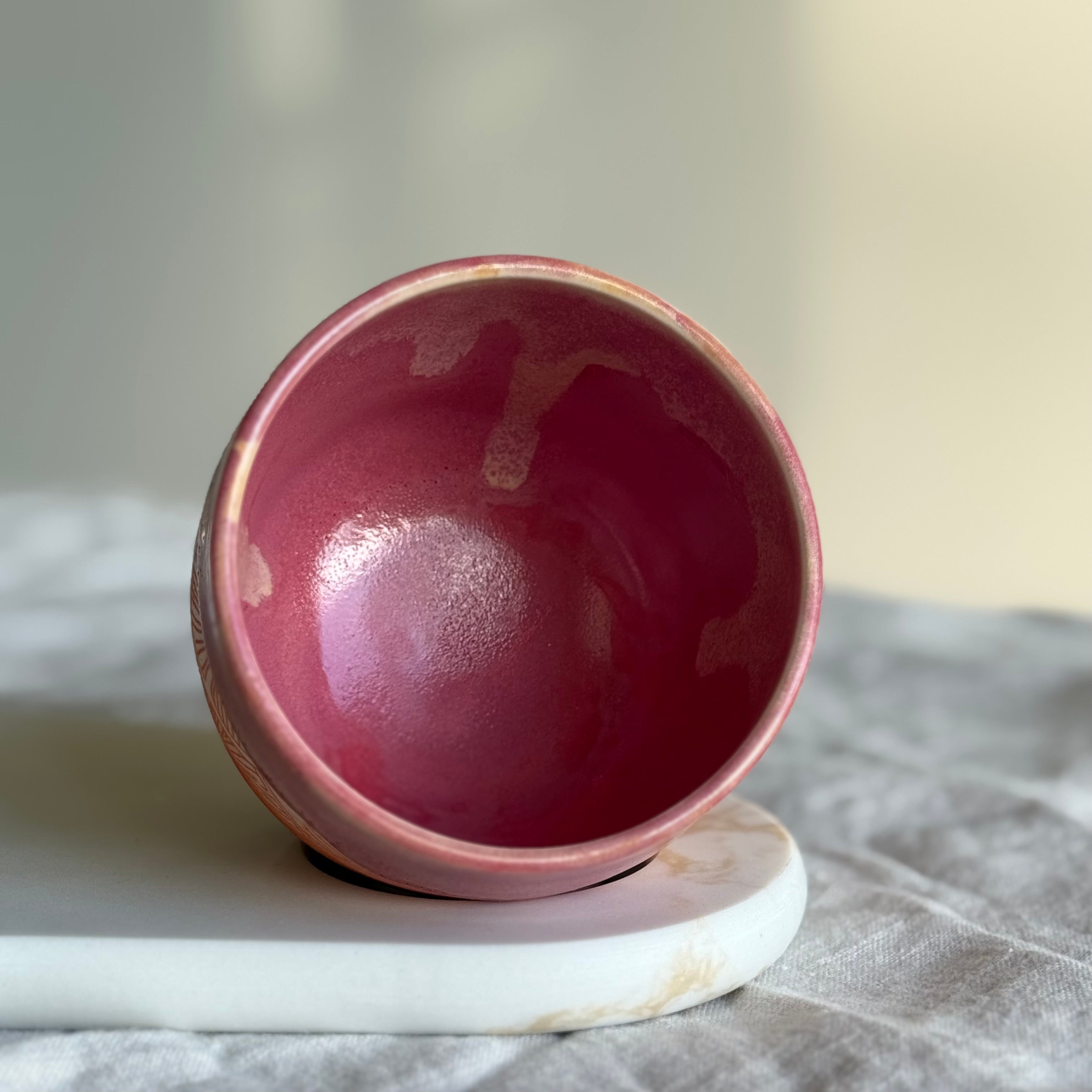 Handmade Ceramic Tumbler | Orange Blossom | Wheel Thrown Pottery