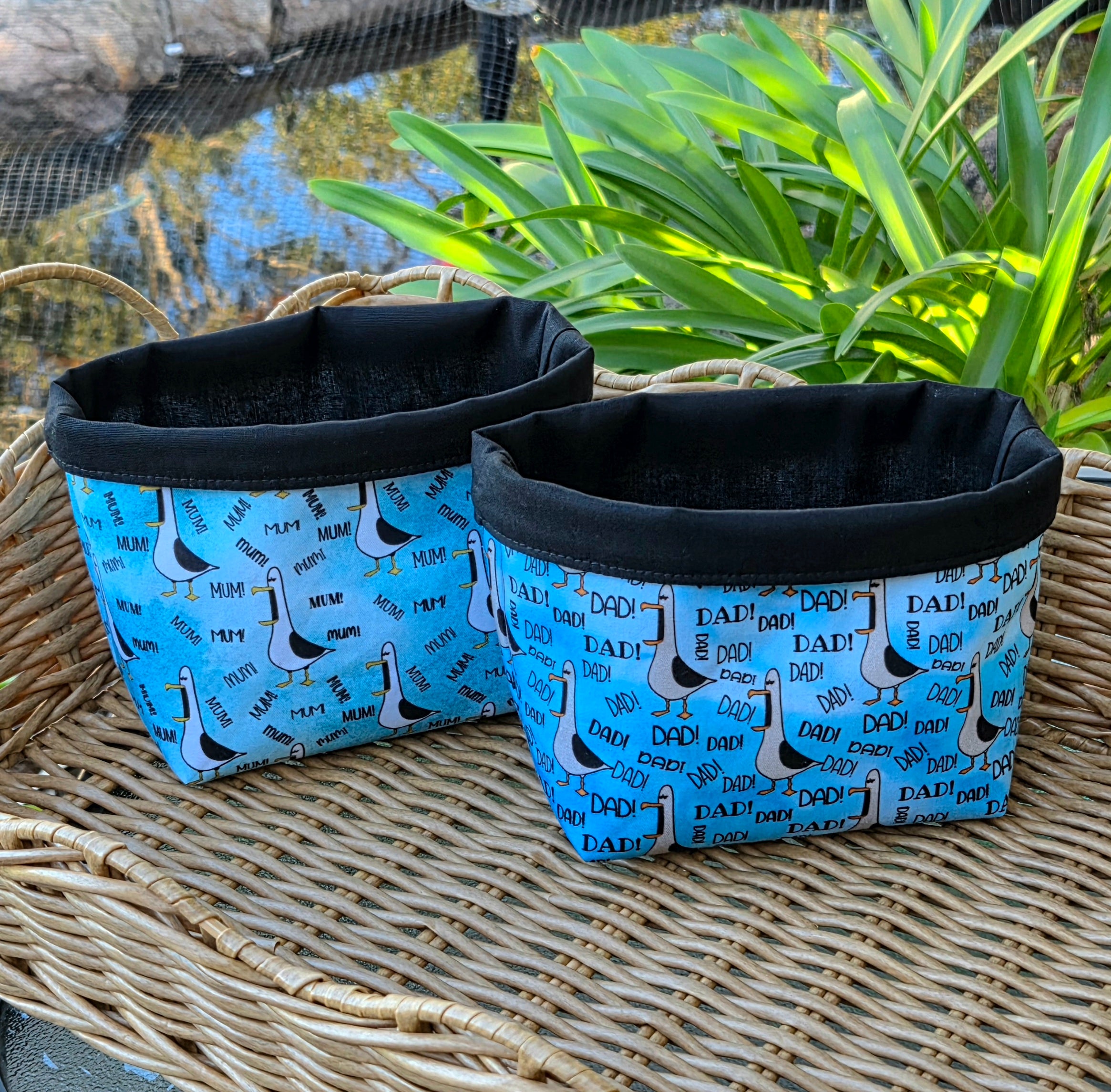 Little Fabric Baskets, mum or dad designs
