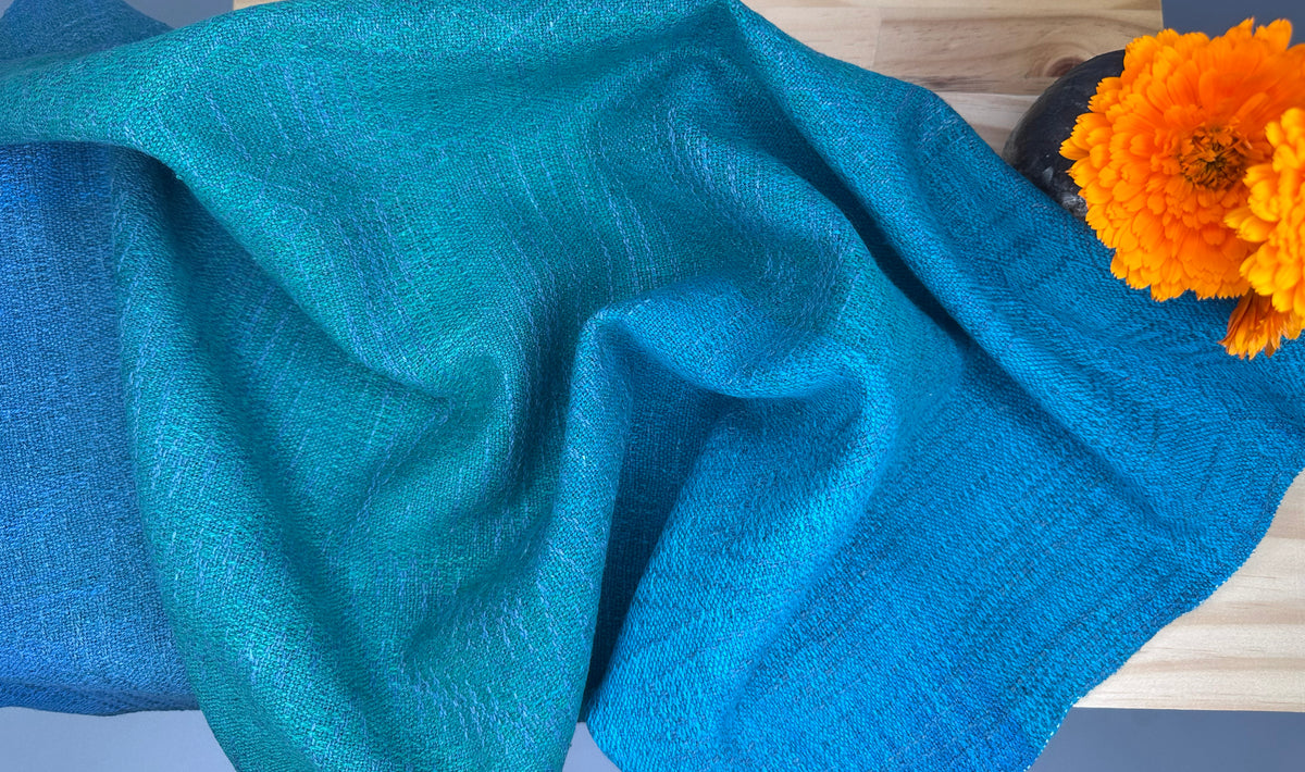 Hand-Dyed and Handwoven Linen/Cotton Tea Towels