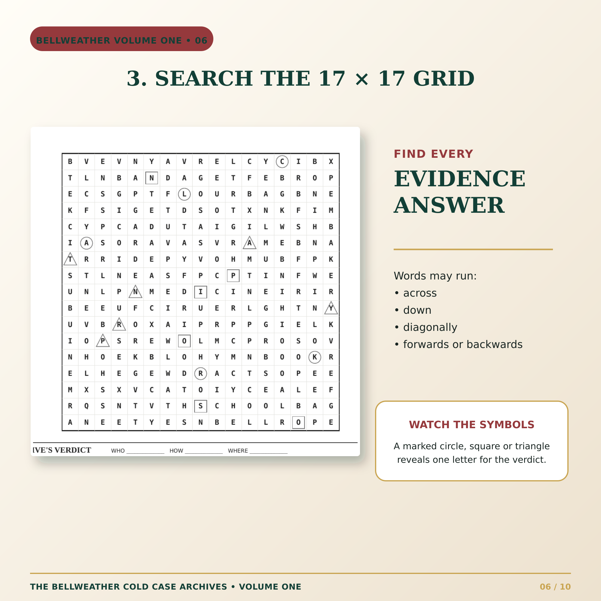 THE BELLWEATHER COLD CASE ARCHIVES: 120 MURDER MYSTERY WORD SEARCHES Vol 1.