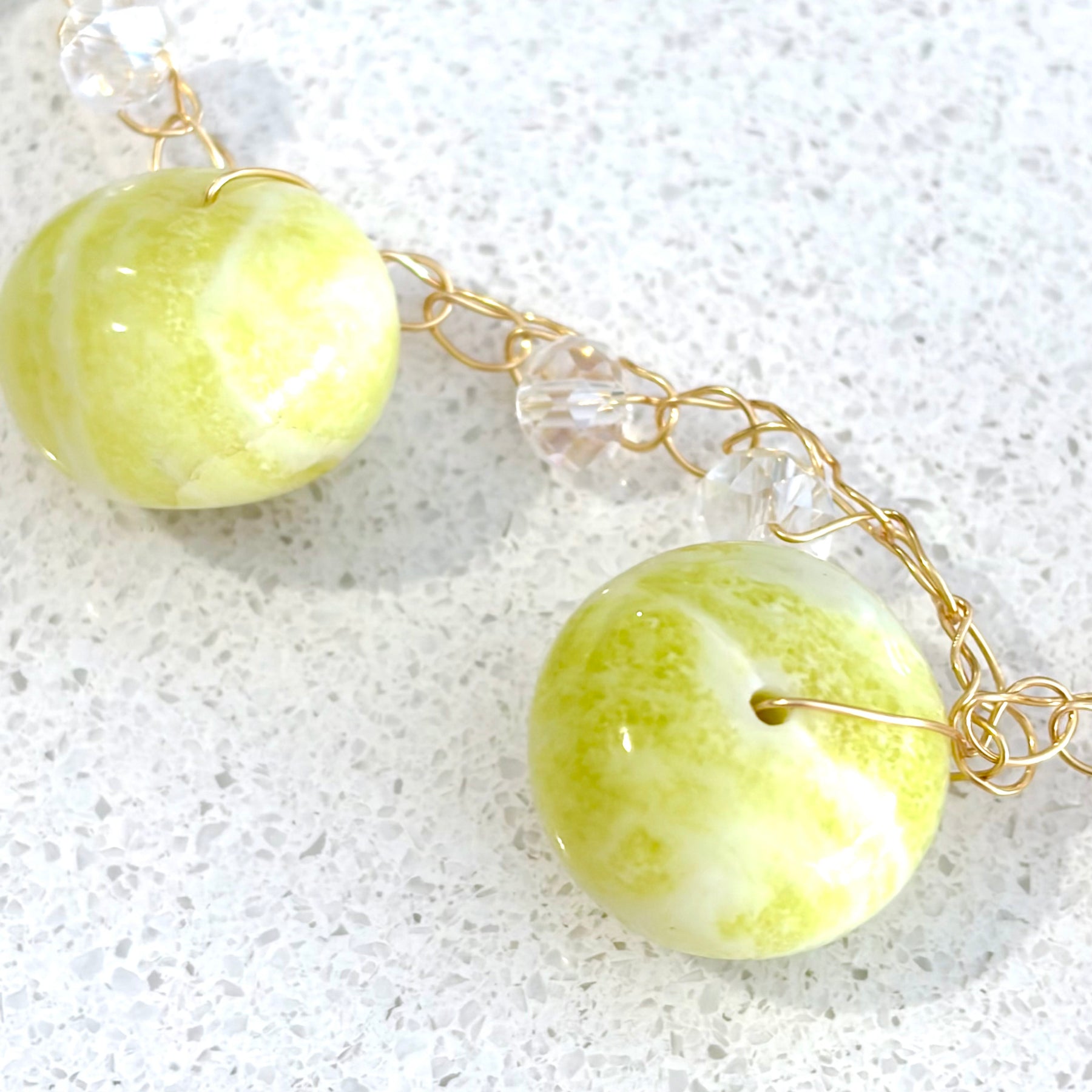 Lemon Jade Necklace “Lemon Twist”