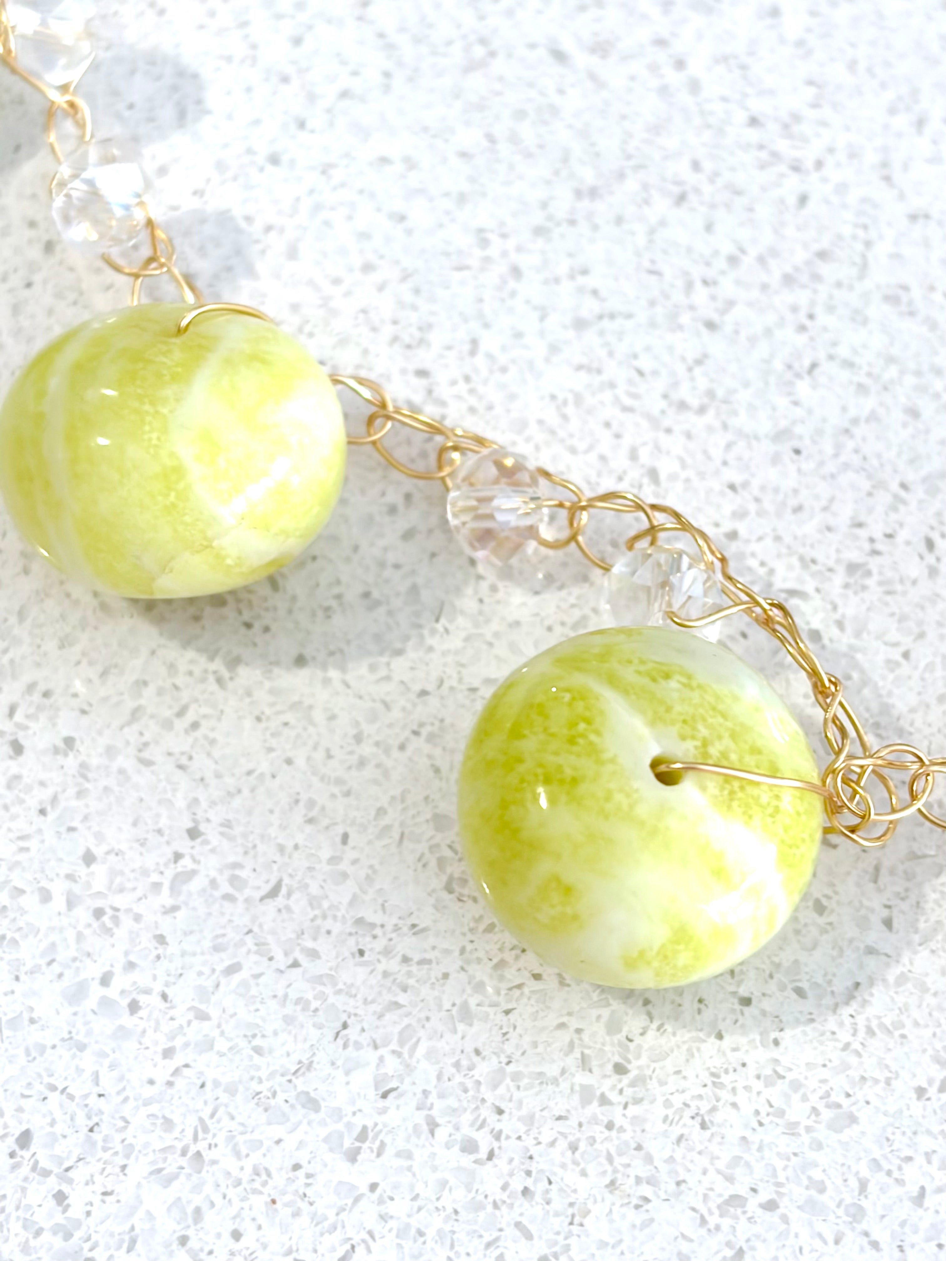 Lemon Jade Necklace “Lemon Twist”