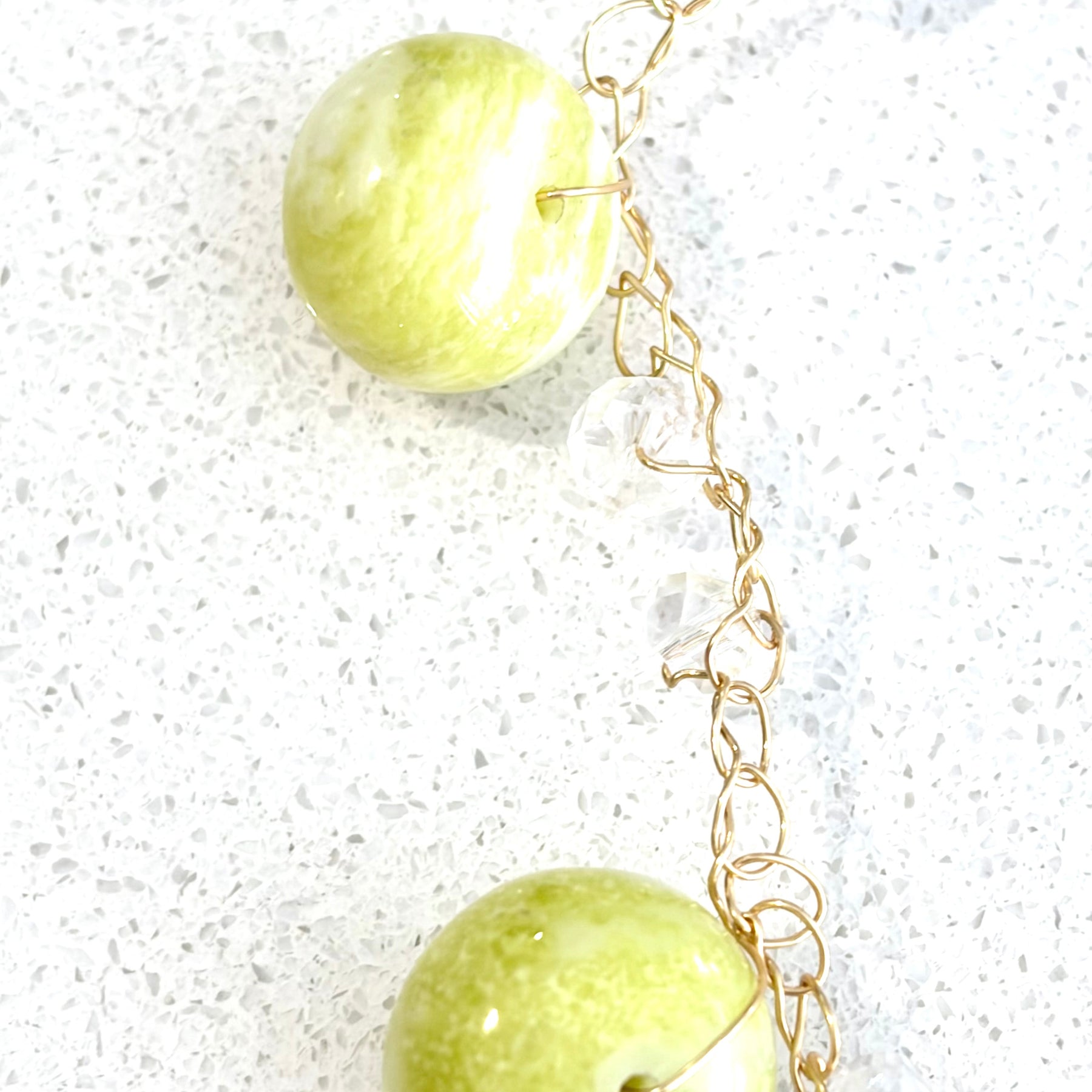 Lemon Jade Necklace “Lemon Twist”