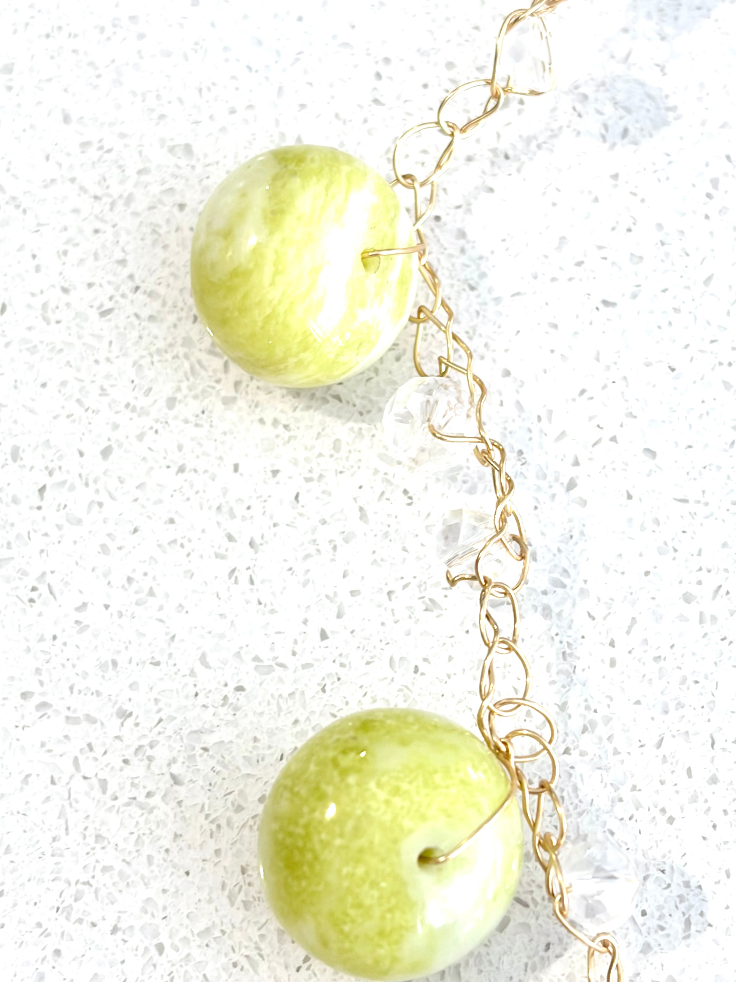 Lemon Jade Necklace “Lemon Twist”