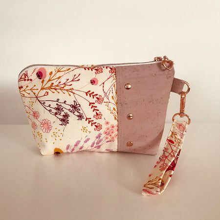 Turnabout Pouch - Indiefolk with Pale Pink Cork