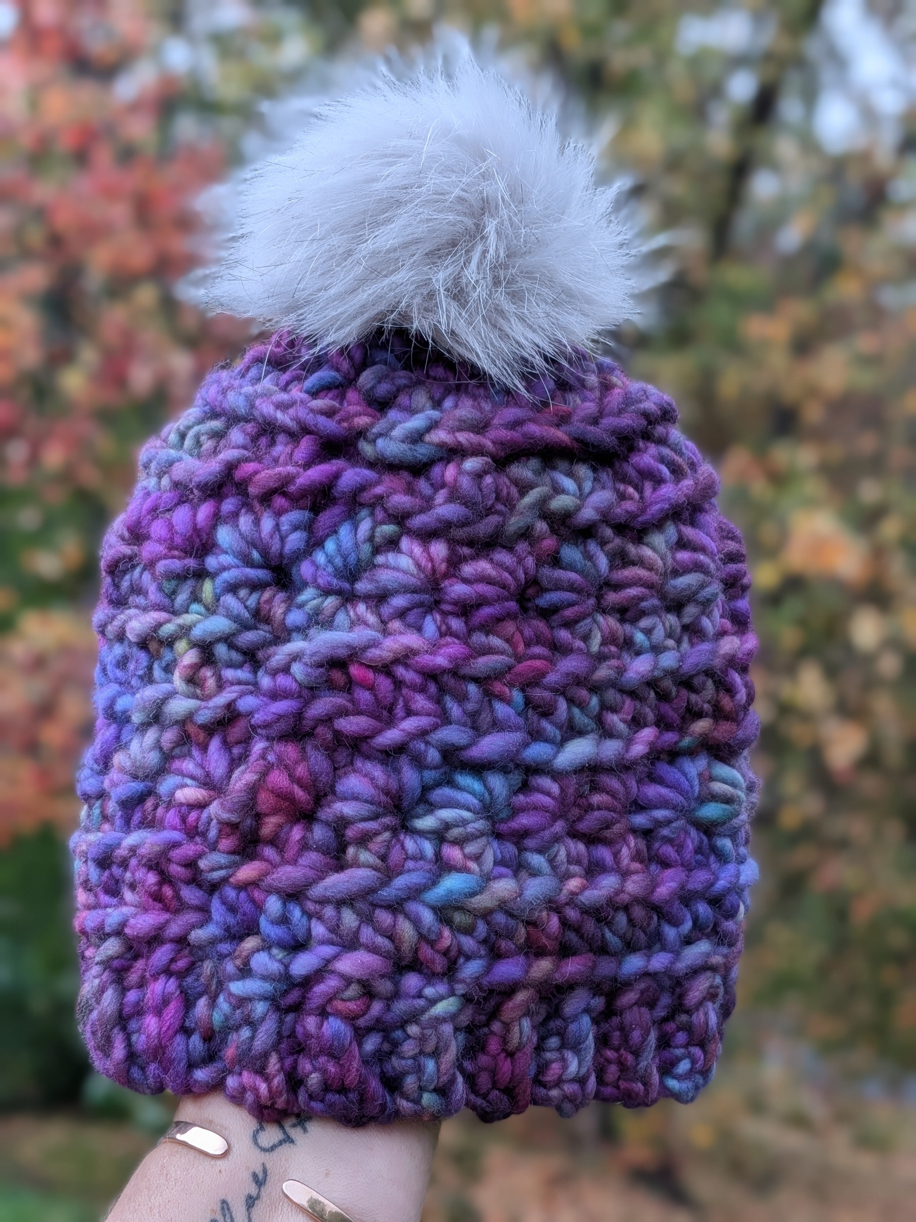Cozy Fit Merino Beanie Purple Tones