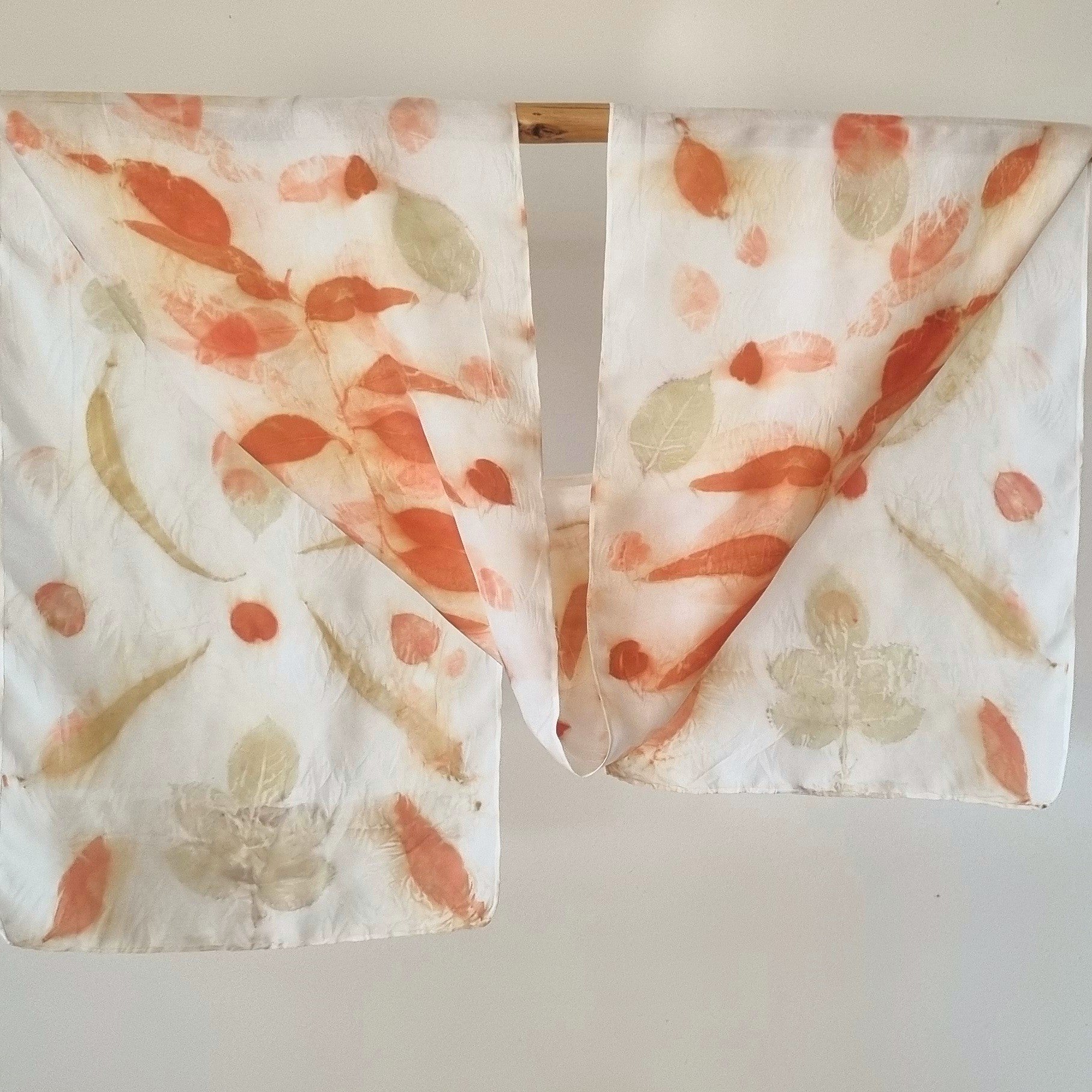 The Amira - Pure Silk Ecoprint Scarf