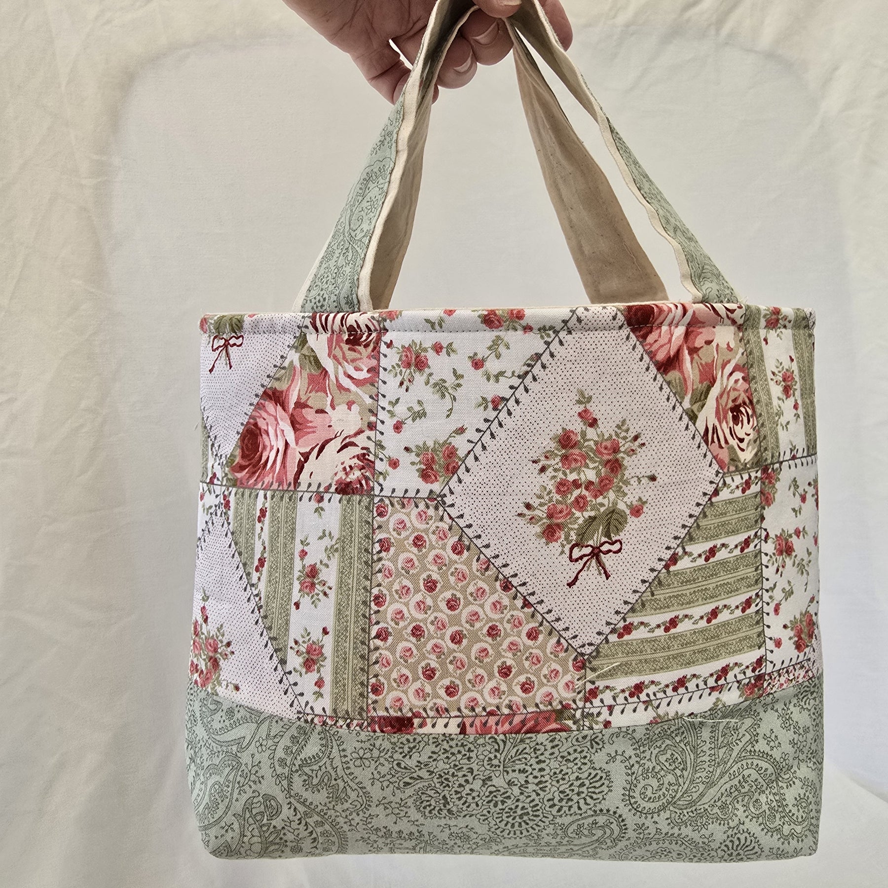 Handmade | Classic Handbag | Vintage Rose | Garden Collection