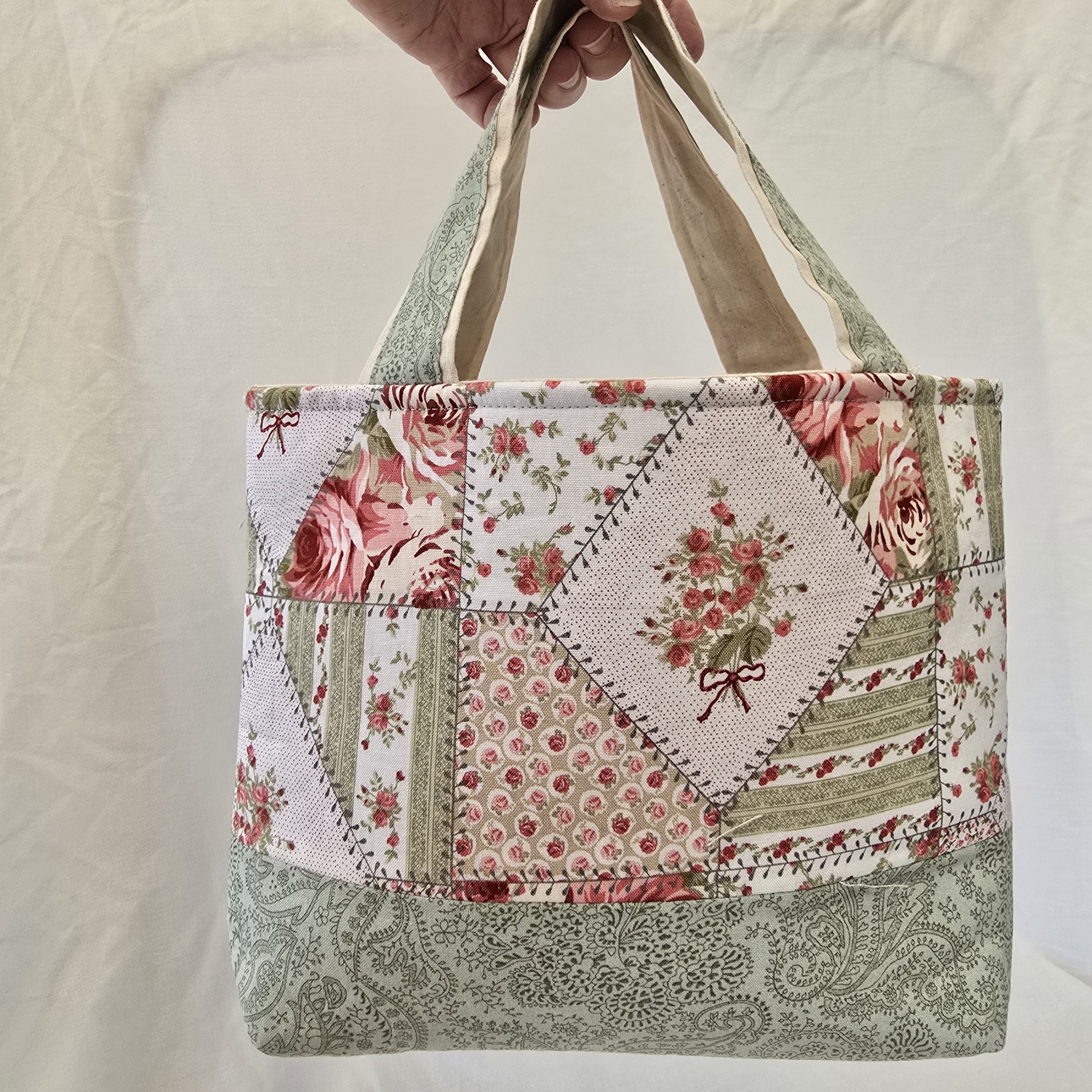 Handmade | Classic Handbag | Vintage Rose | Garden Collection