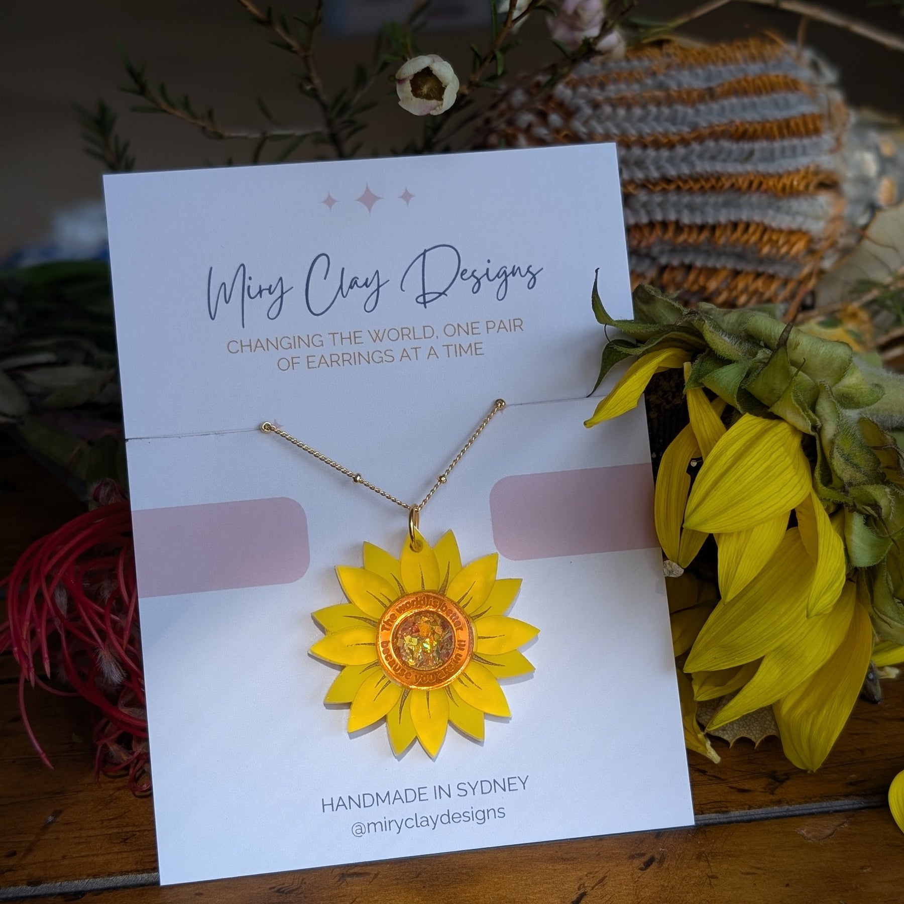 Sunflower Af-fleur-mation Necklace