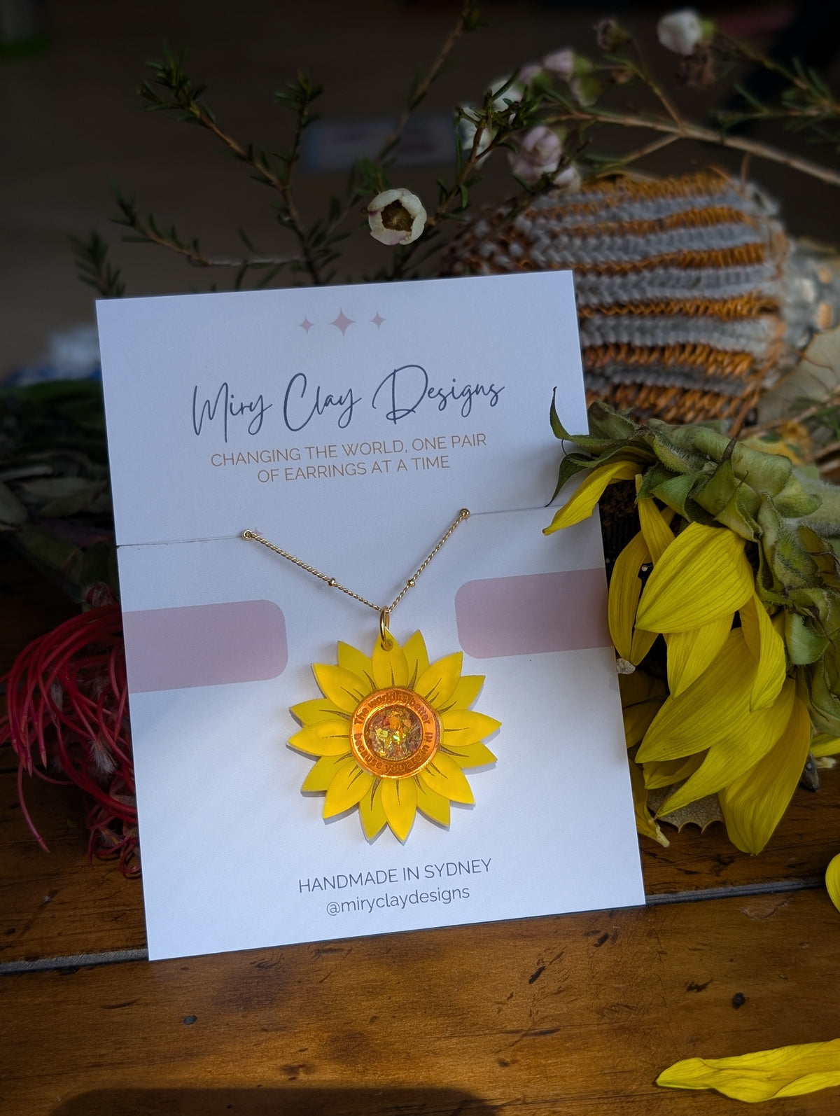 Sunflower Af-fleur-mation Necklace