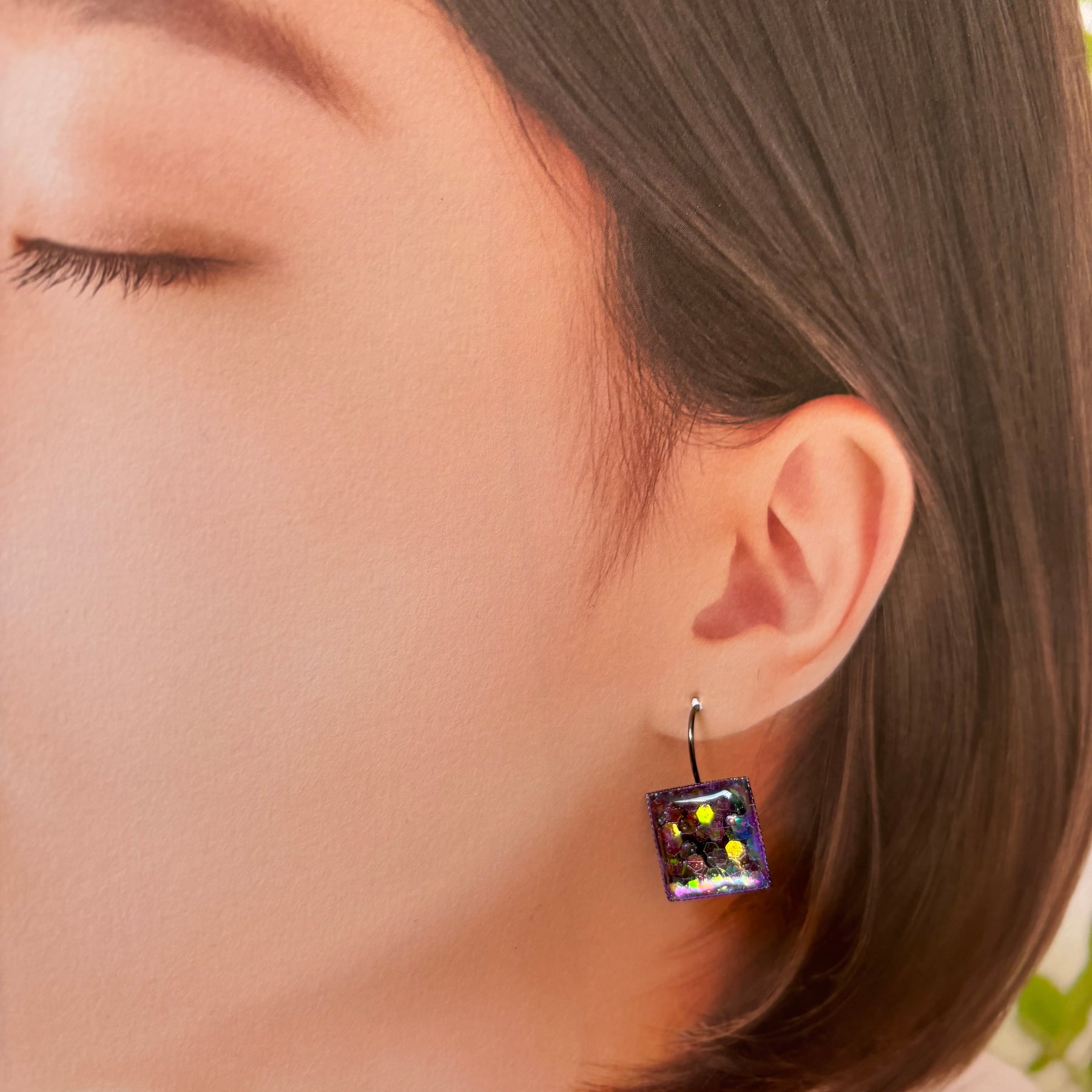 Square Resin earrings