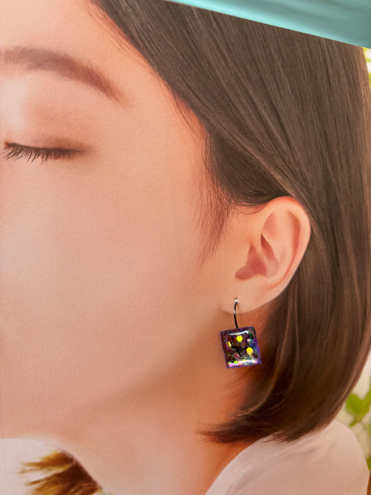Square Resin earrings