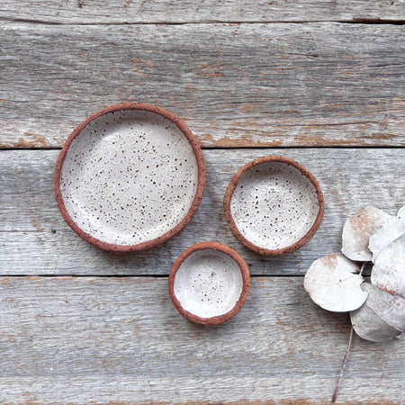 Small Rustic Ceramic Dishes | Set of 3 | SPRING SALE BUNDLE No.2