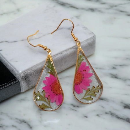 Natural Floral dangle earrings