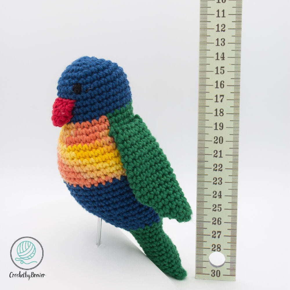 Molly the Rainbow Lorikeet | Handmade Crochet Toy