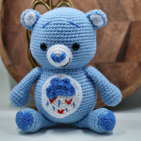 Grumpy Bear, Bear plush toy, Crochet toy, baby gift, nursery decor, baby shower, care bear