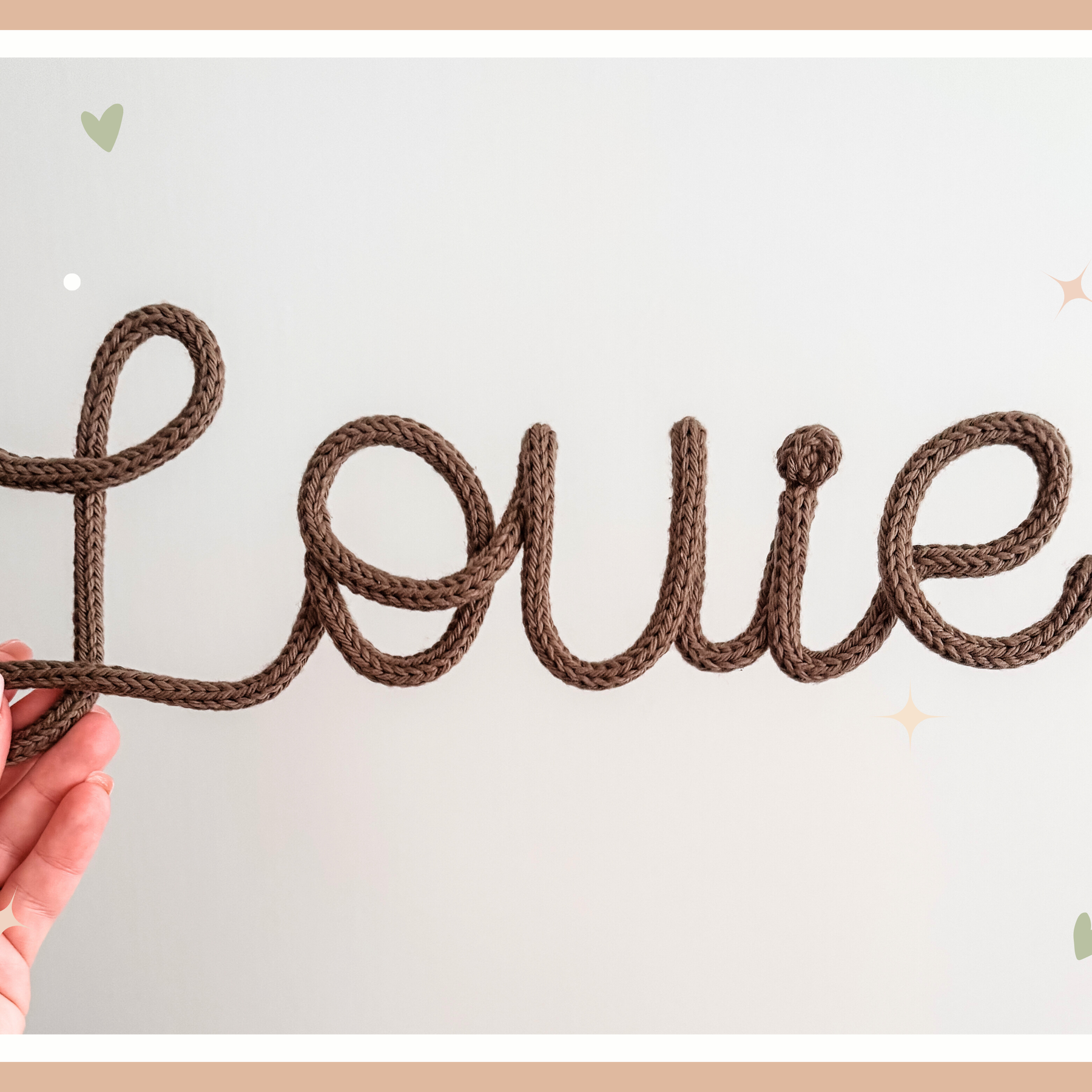 Knitted Name Sign Customisable