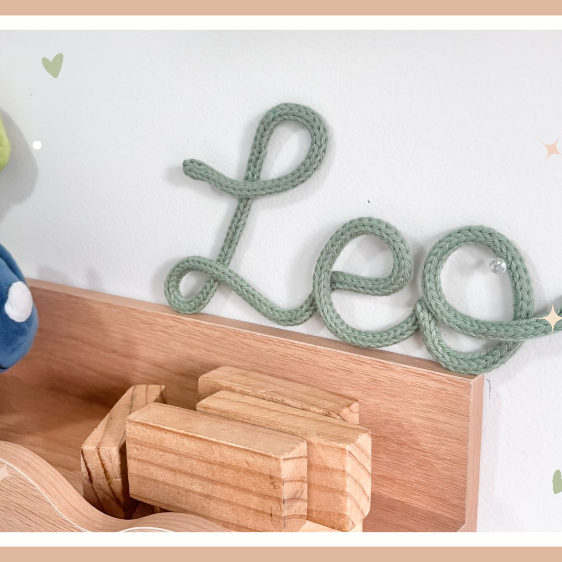Knitted Name Sign Customisable