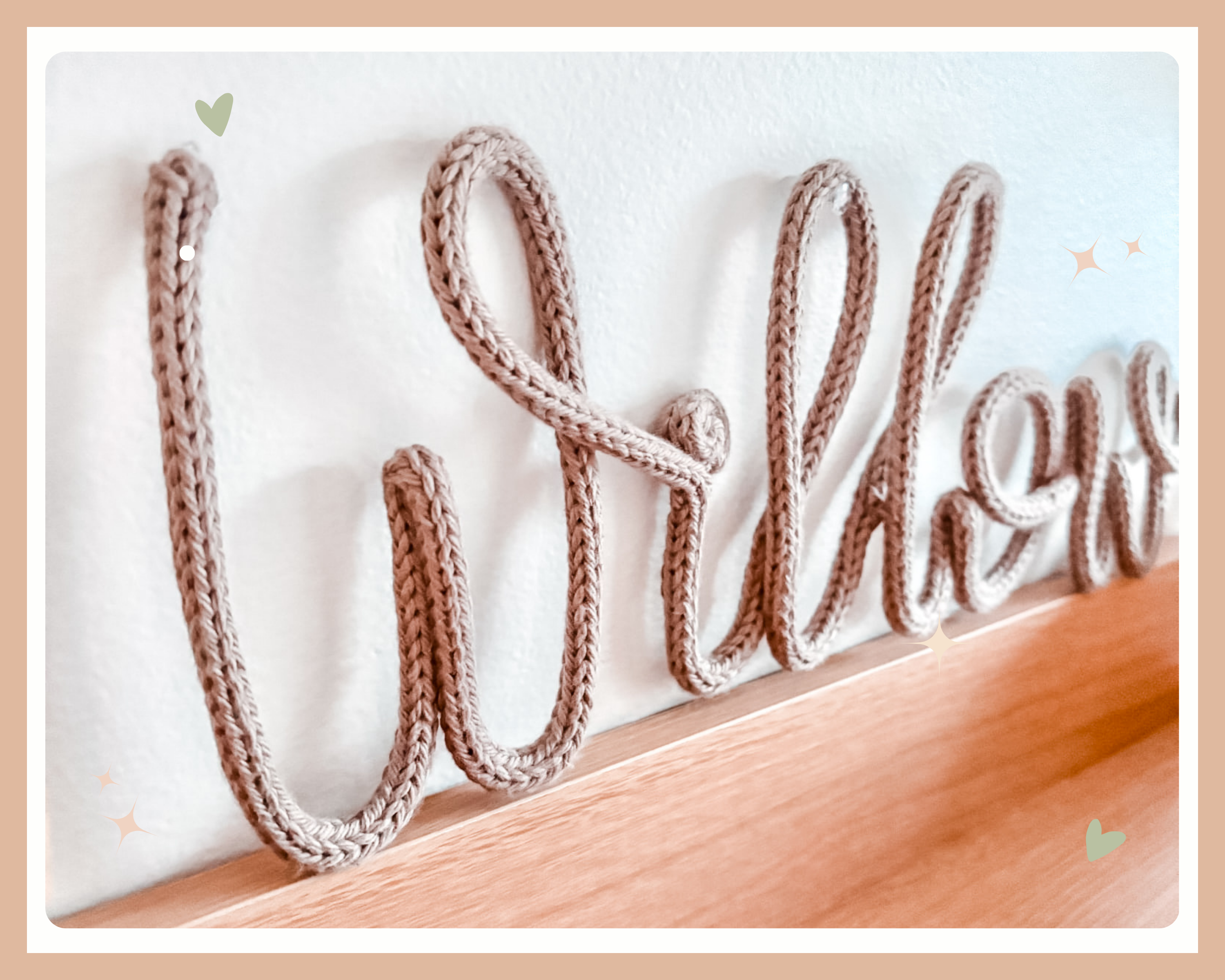 Knitted Name Sign Customisable