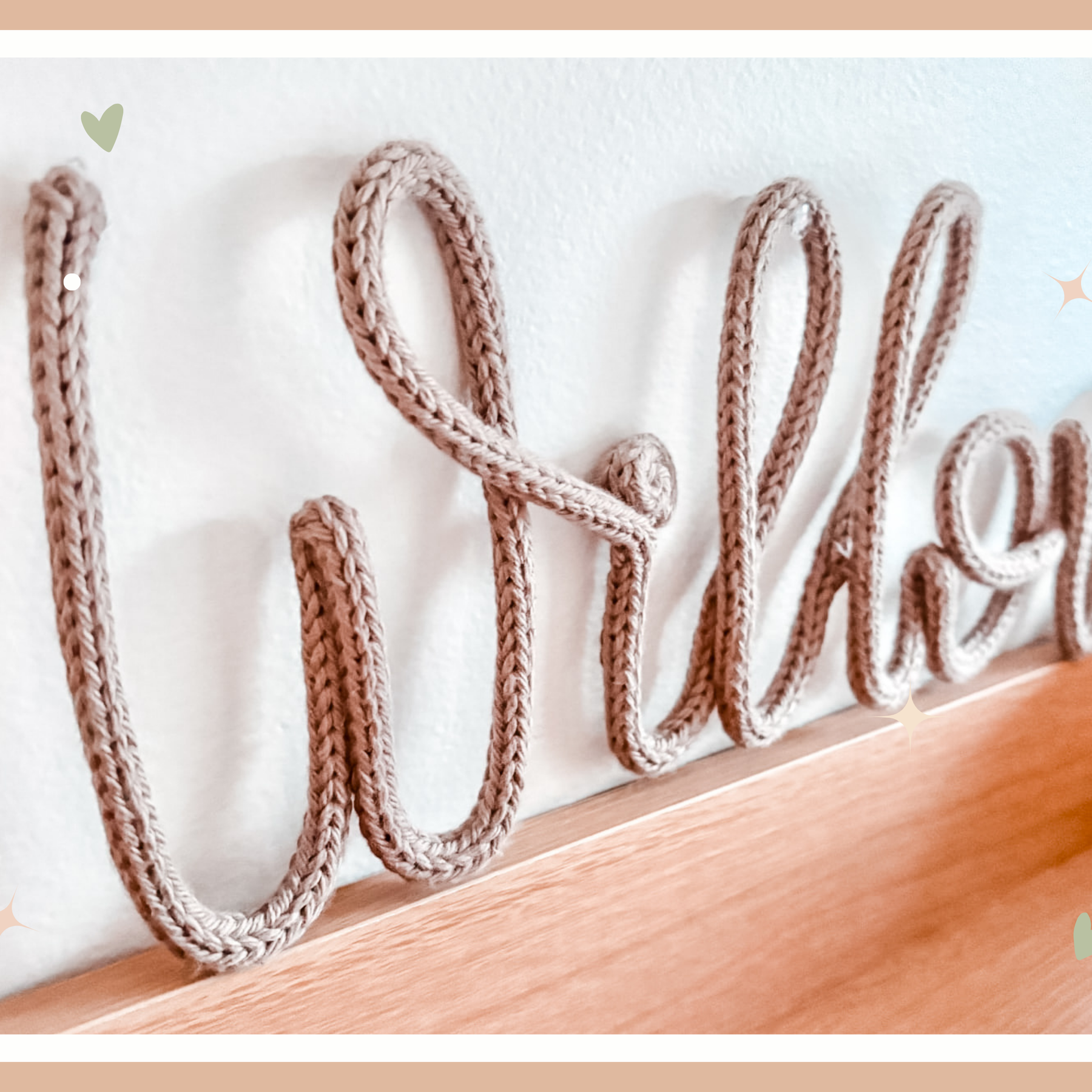 Knitted Name Sign Customisable