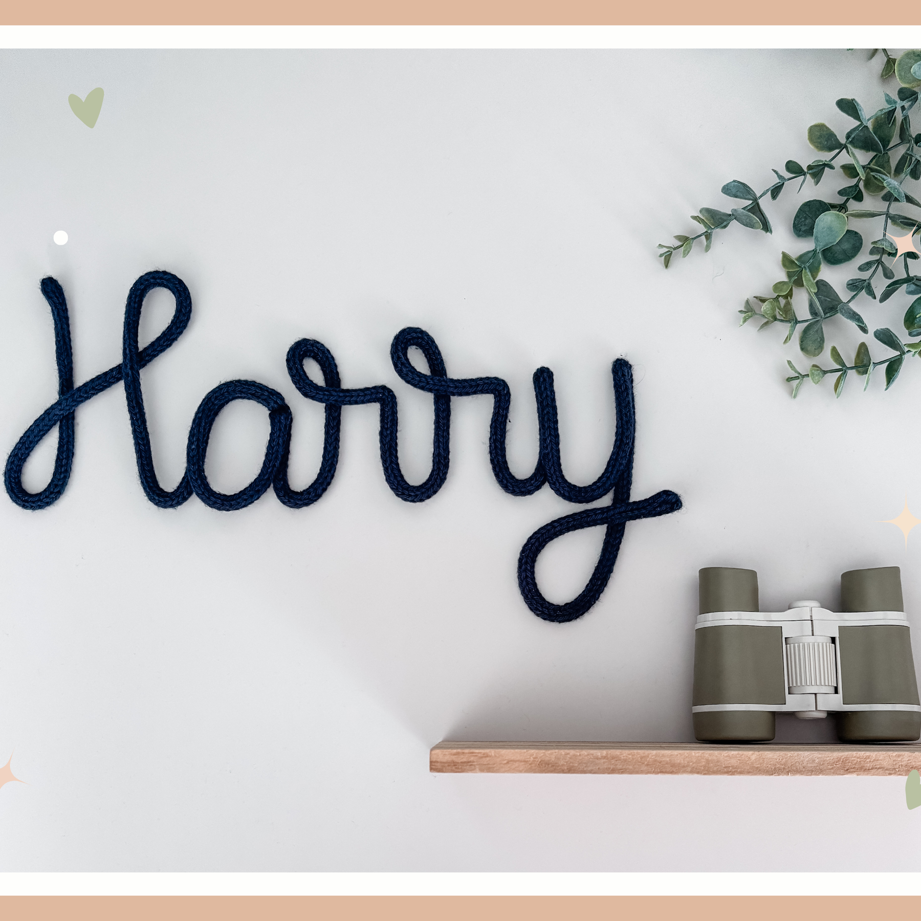 Knitted Name Sign Customisable