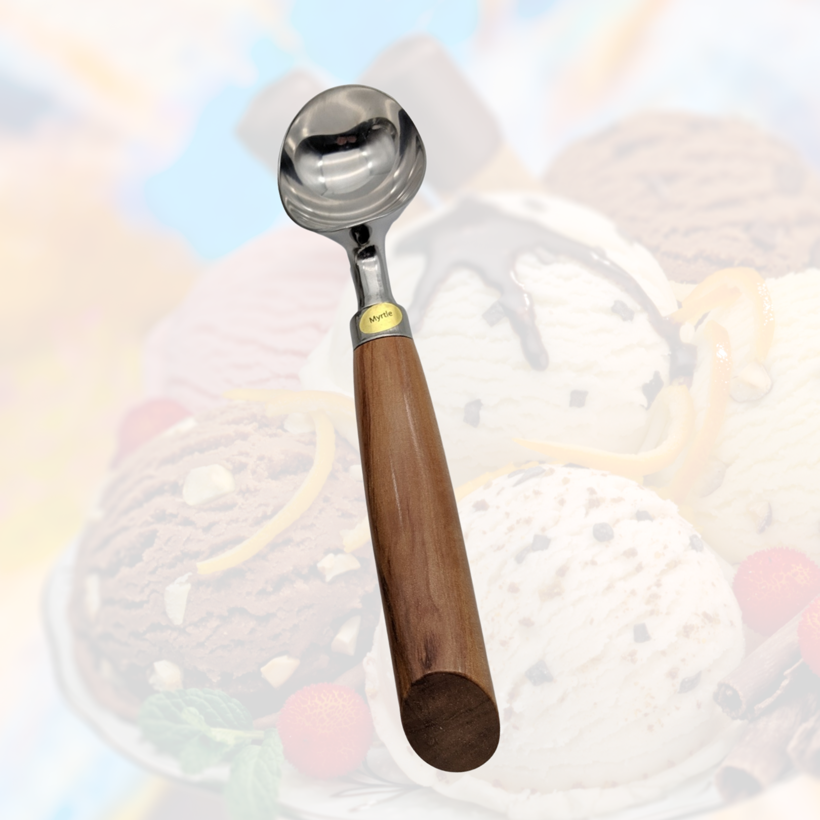 Ice Cream Scoop with wooden handle