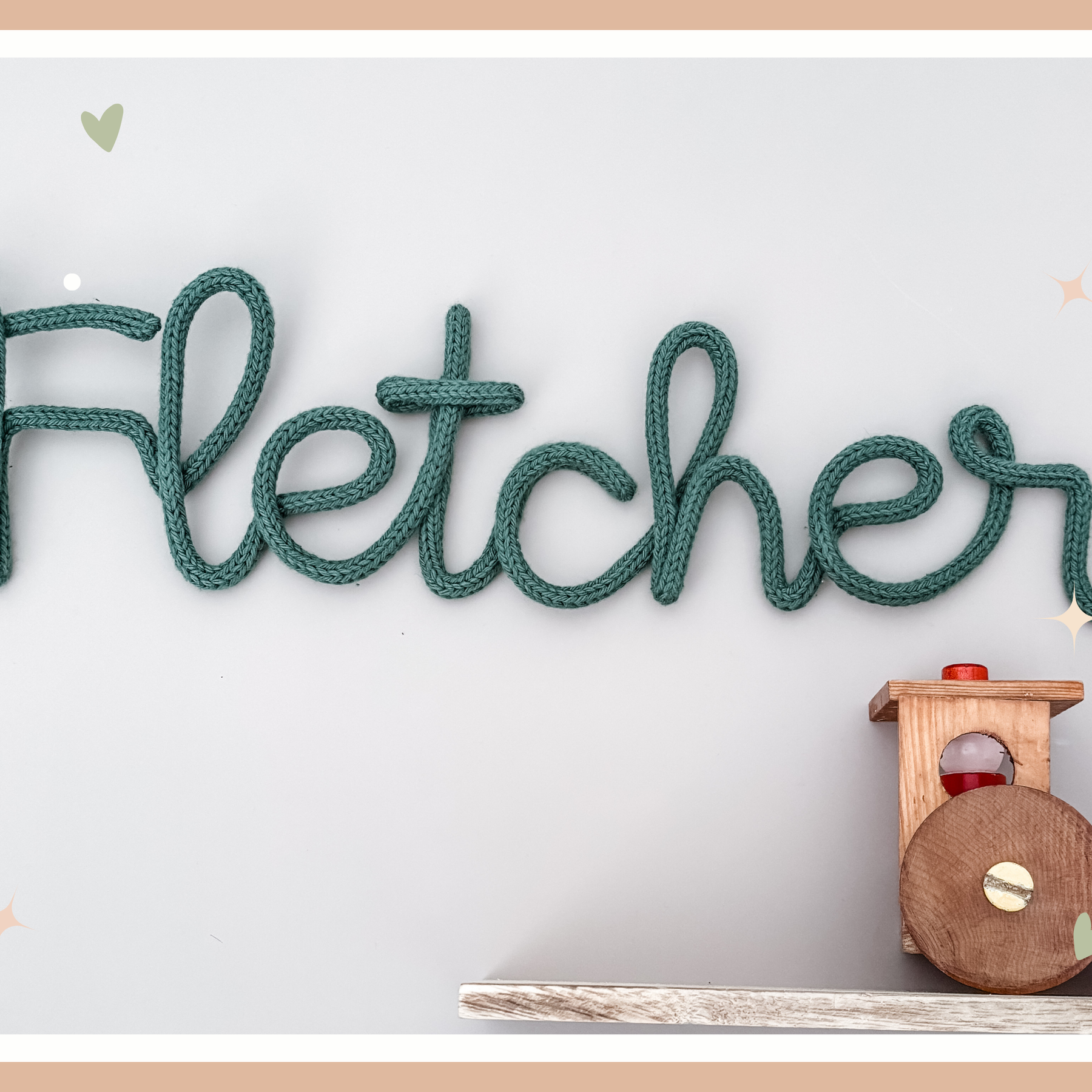 Knitted Name Sign Customisable