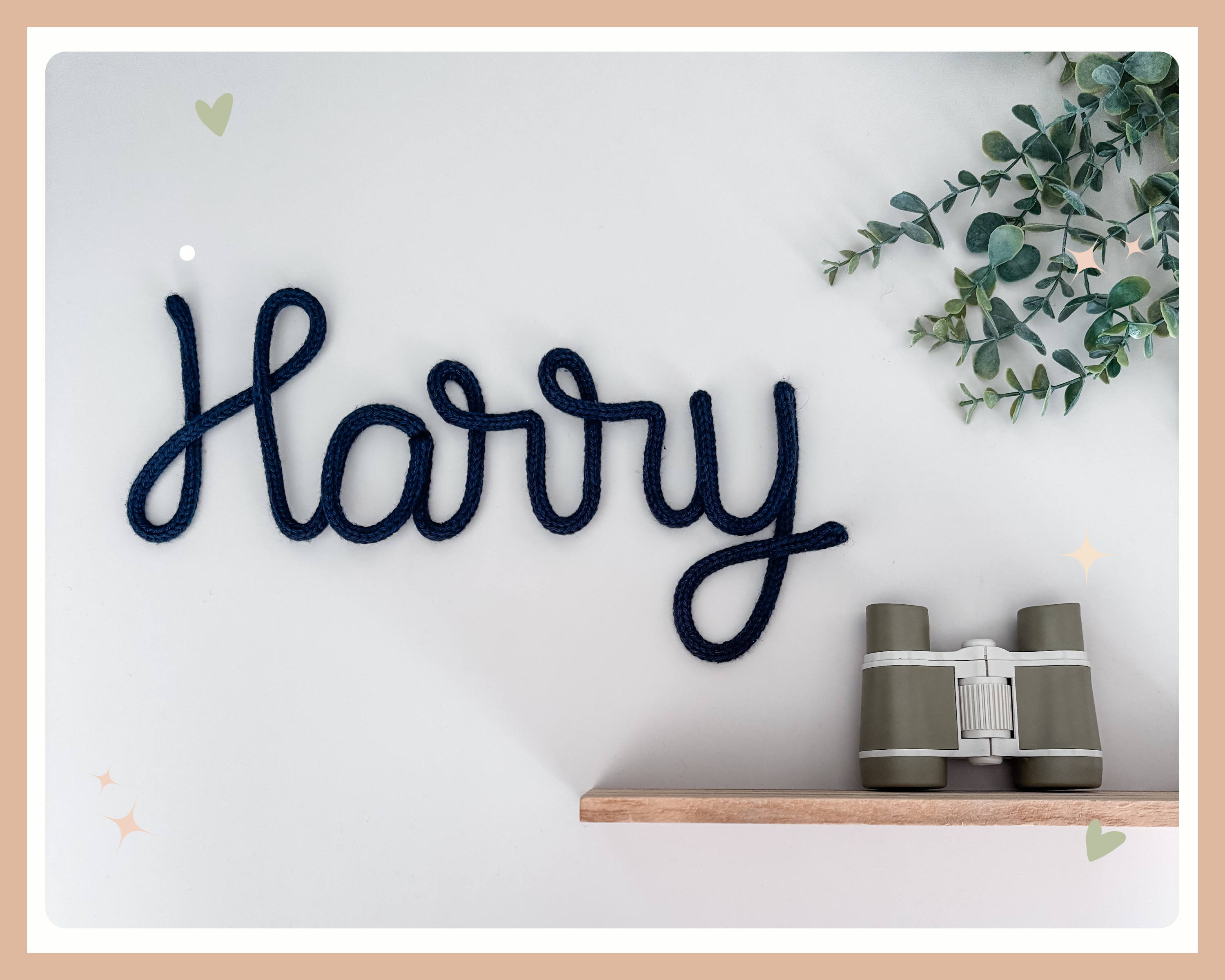 Knitted Name Sign Customisable