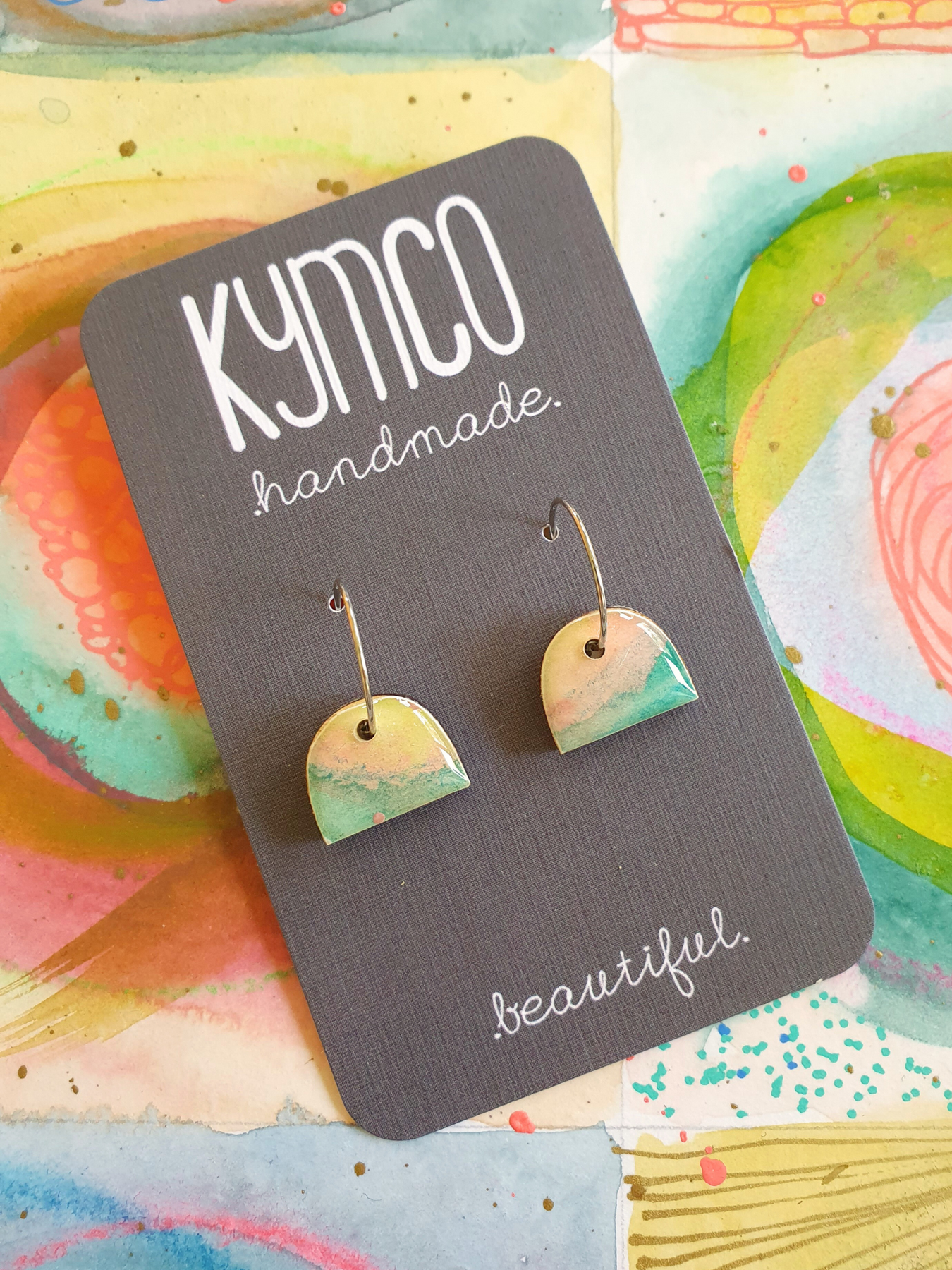 The Tutti Frutti Collection | Resin art jewellery | Small dangle earrings