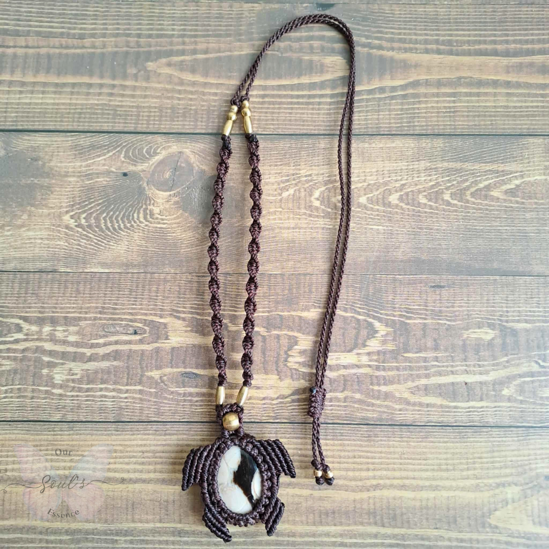 Peanut Wood Turtle Necklace