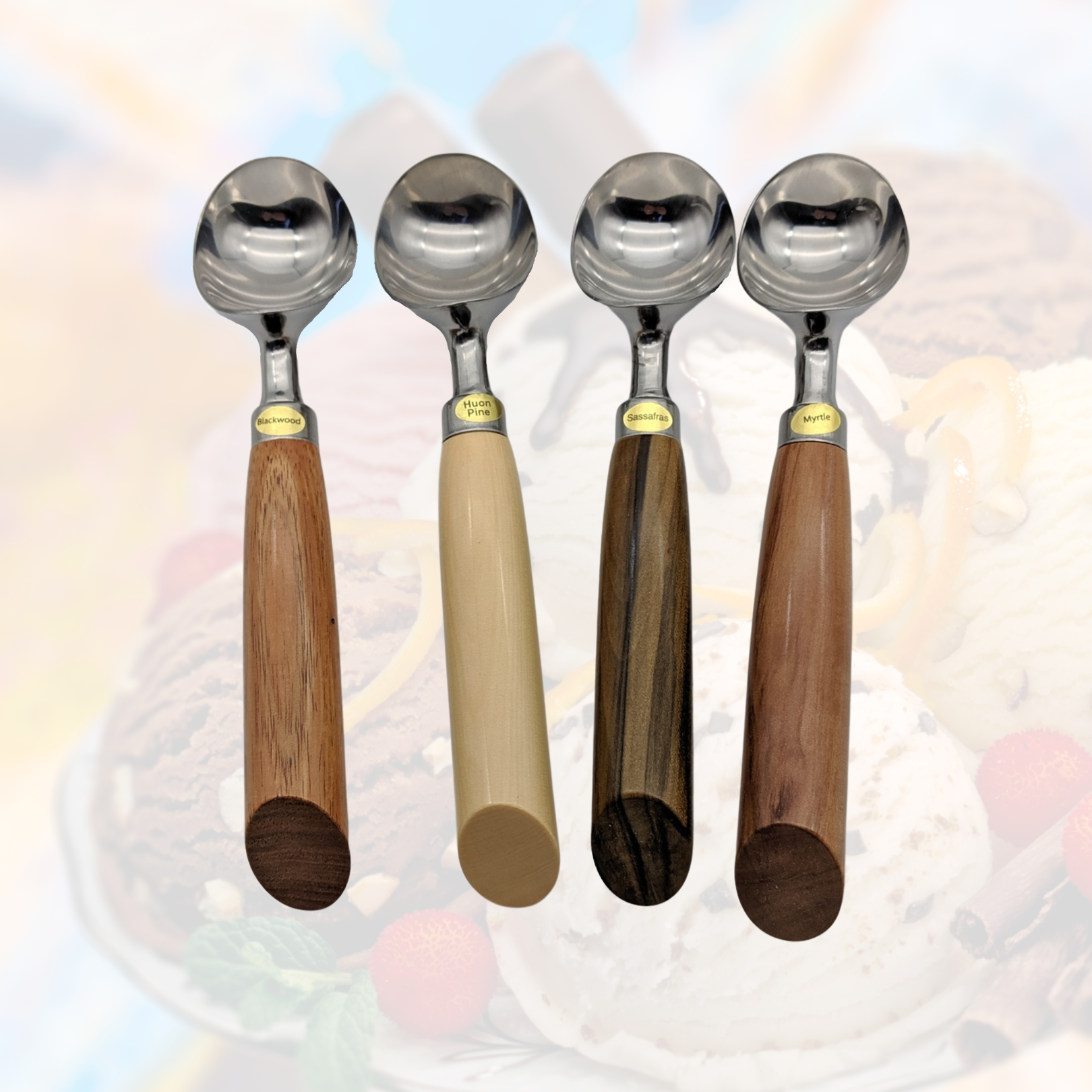 Ice Cream Scoop with wooden handle