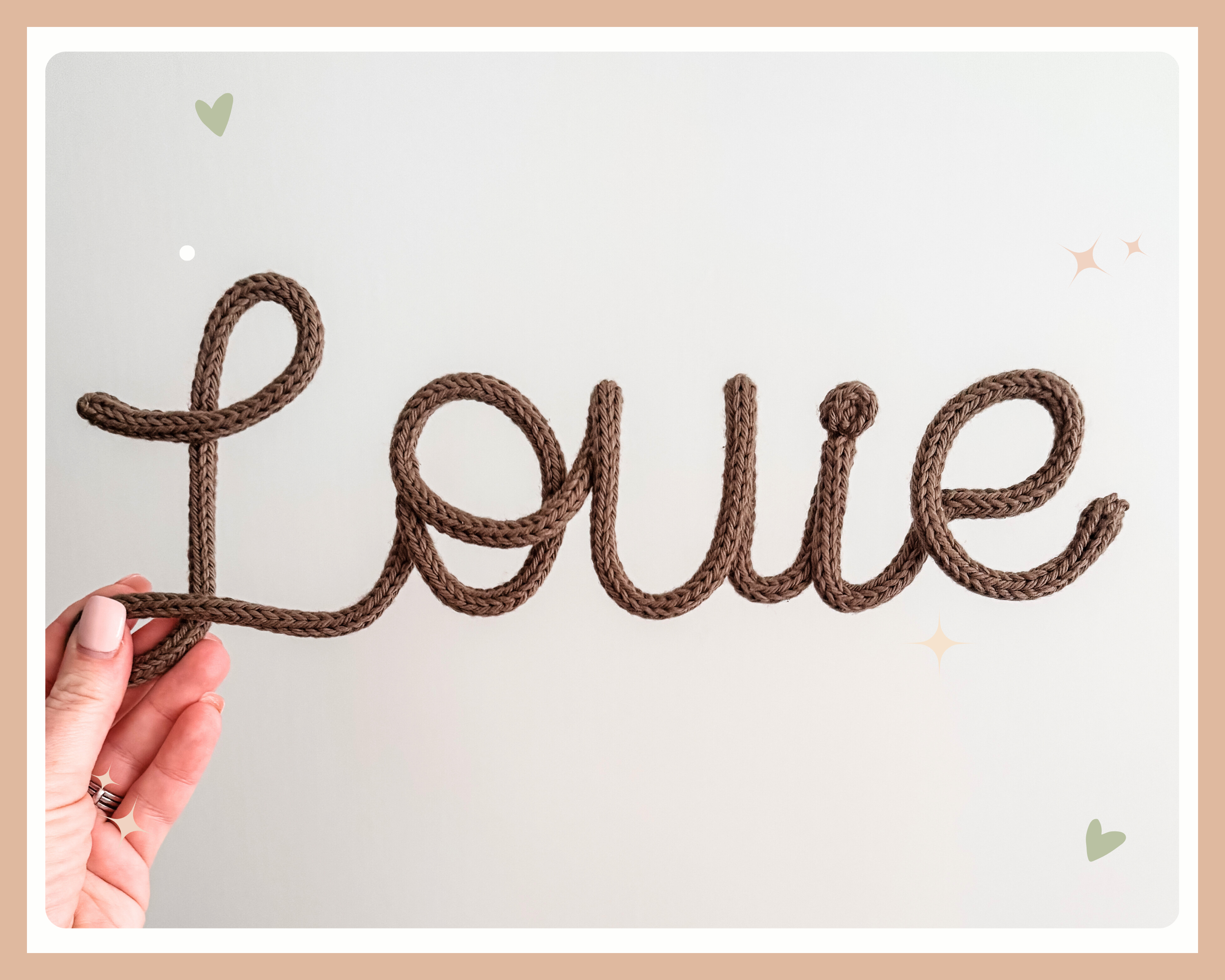 Knitted Name Sign Customisable