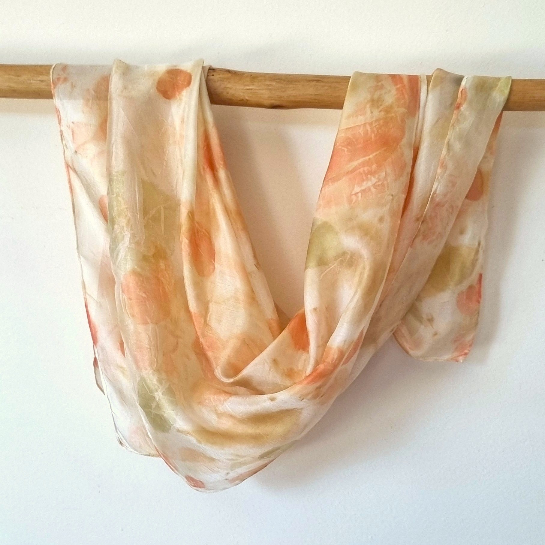 The Clara - Pure Silk Ecoprint Square Scarf - Limited Edition Collection