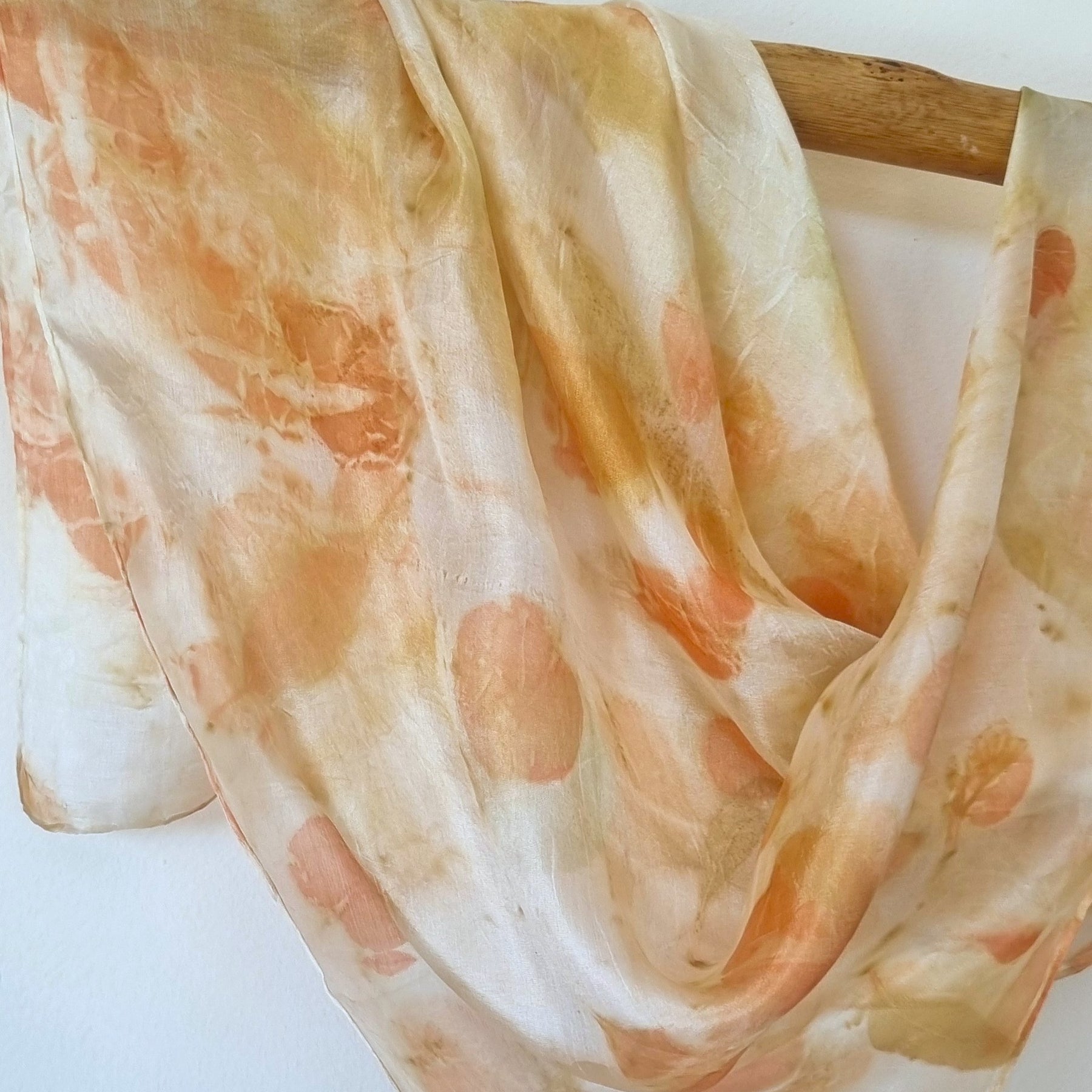 The Clara - Pure Silk Ecoprint Square Scarf/Large Bandana - Limited Edition Collection