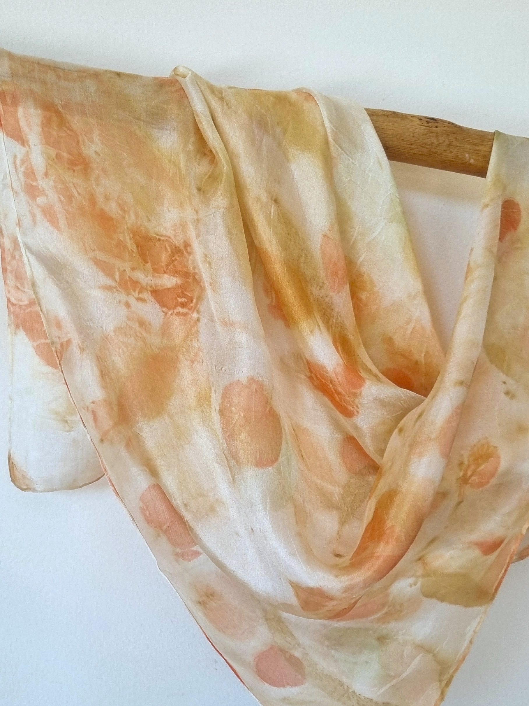 The Clara - Pure Silk Ecoprint Square Scarf - Limited Edition Collection