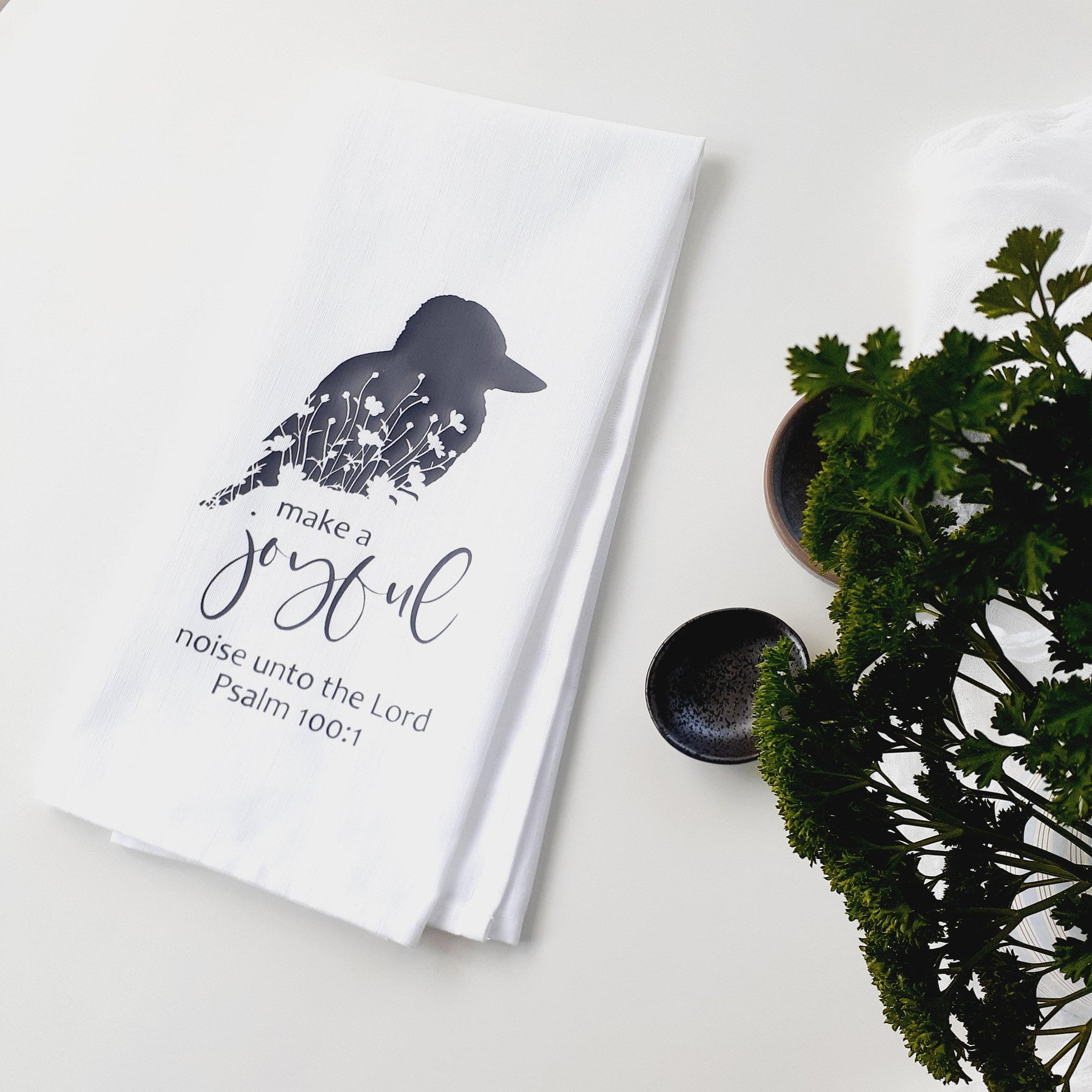 Christian Tea Towel, Kookaburra, Cotton, Linen, Australian Souvenir