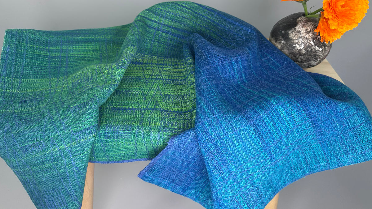 Hand-Dyed and Handwoven Linen/Cotton Tea Towels