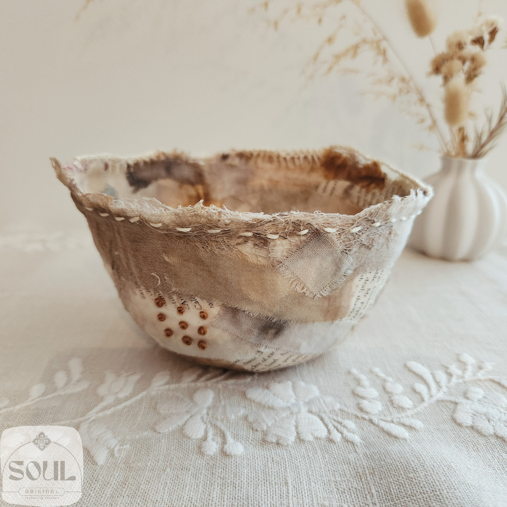 Textile Art Bowl – Natural & Earthy (5)